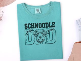 Comfort Colors Schnoodle Dad doodle dog shirt - photo 8