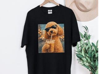 Comfort Colors Cockapoo Iced Coffee Cool Dog doodle dog shirt - photo 2