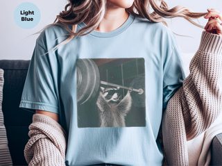 Raccoon Bodybuilding funny shirt - photo 6