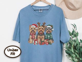 Festive Christmas Yorkie Trio doodle dog shirt - photo 6