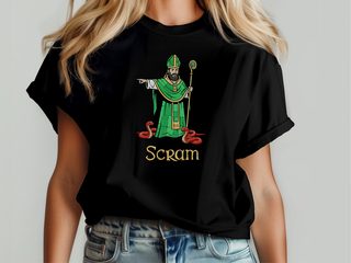Scram St. Patrick Kicking Out Snakes funny shirt - photo 3