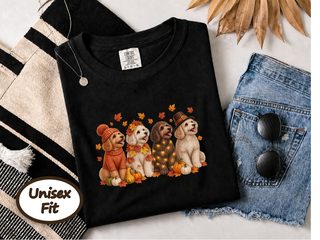 Maltipoo Fall Harvest Lineup doodle dog shirt - photo 1