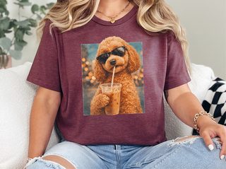 Cavapoo Iced Coffee Cool Dog doodle dog shirt - photo 5