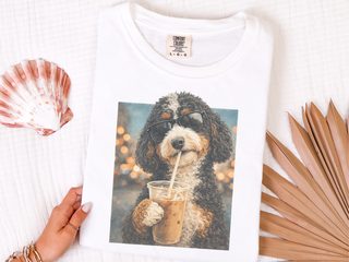 Comfort Colors Bernedoodle Iced Coffee Cool Dog doodle dog shirt - photo 1