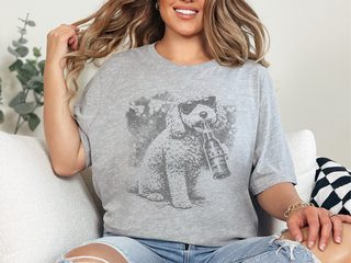 Cockapoo Drinking Beer doodle dog shirt - photo 3