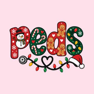 Christmas Peds Nurse Stethoscope Festive ER Nurse Sweatshirt Top