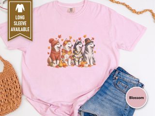 Autumn Huskies Harvest Group doodle dog shirt - photo 6