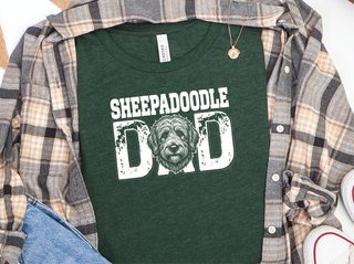 Sheepadoodle Dad doodle dog shirt - photo 4