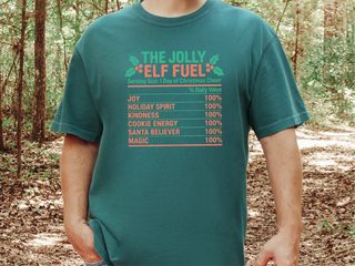 Jolly Elf Fuel Nutrition Label funny shirt - photo 8