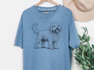 Comfort Colors Golden Doodle Sketch doodle dog shirt - photo 6