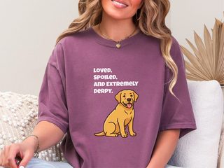 Derpy Yellow Labrador Retriever doodle dog shirt - photo 4