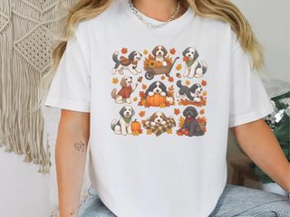 Autumn Sheepadoodle Fall Activities doodle dog shirt - photo 4