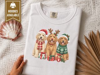 Golden Retriever Christmas Trio doodle dog shirt - photo 1