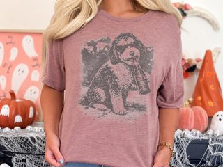 Aussiedoodle Drinking Beer doodle dog shirt - photo 5