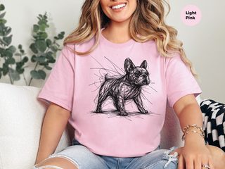 French Bulldog Sketch funny shirt - photo 4