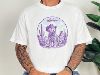 Vintage Goldendoodle Ufo doodle dog shirt - photo 1