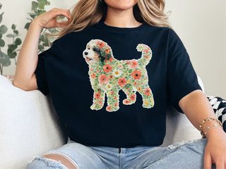 Comfort Colors Bernedoodle Floral Silhouette - photo 2