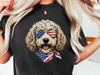 Patriotic Maltipoo Usa Flag doodle dog shirt - photo 1