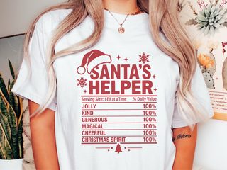 Santa's Helper Nutrition Label funny shirt - photo 1