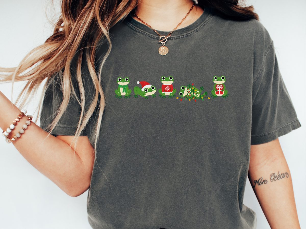 Sir Froggy Christmas Lineup Christmas Frog Shirt Frog Lover Gift