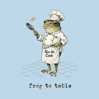 Frog To Table Parody Chef Frog Sustainable Eating Culinary Tee