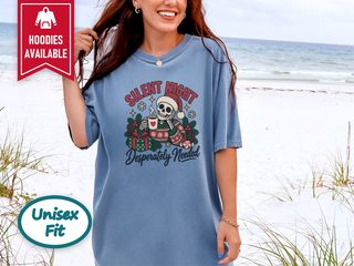 Skeleton Santa Silent Night Needed funny shirt - photo 6
