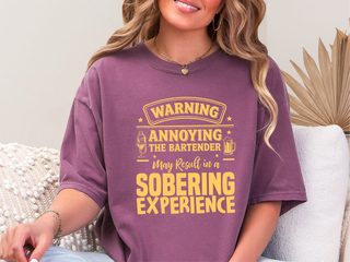 Warning Annoying The Bartender funny shirt - photo 4