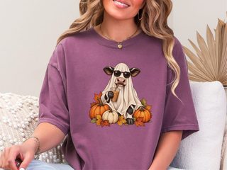Ghost Cow Iced Coffee Pumpkin funny shirt - photo 8