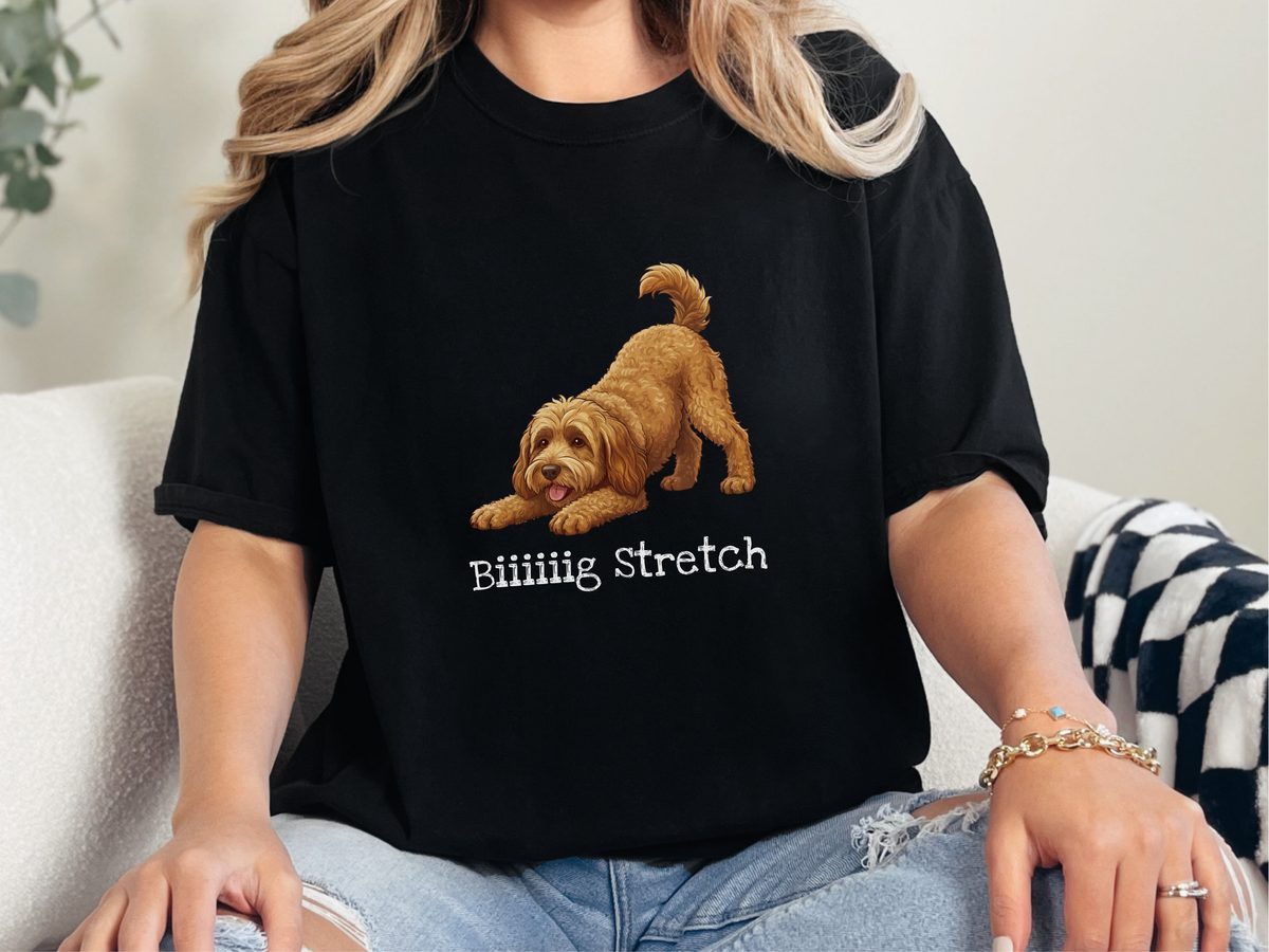 Golden Doodle Big Stretch Tee: Funny Goldendoodle Lover Gift