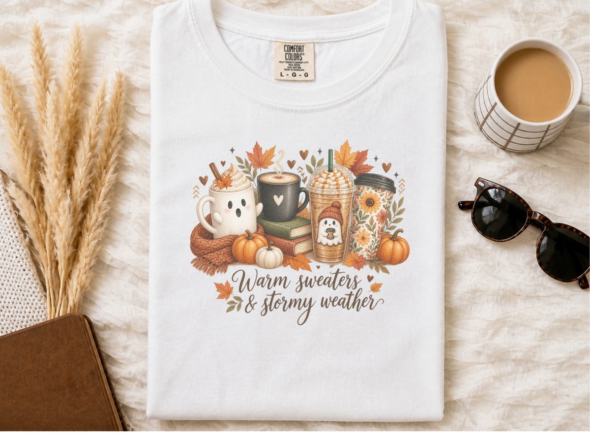 Ghost Coffee Warm Sweaters Weather Cute Fall Ghost Coffee Shirt