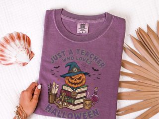 Just A Teacher Who Loves Halloween_2 funny shirt - photo 3