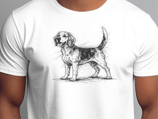 Beagle Sketch funny shirt - photo 1