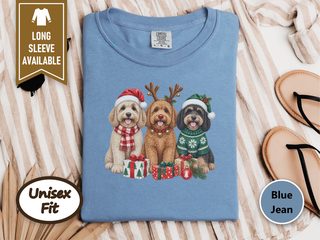 Three Cockapoos Christmas Dogs doodle dog shirt - photo 8