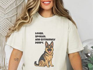 Derpy German Shepherd doodle dog shirt - photo 8
