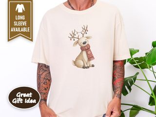 Sitting Reindeer Christmas Scarf doodle dog shirt - photo 8
