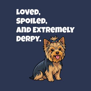Derpy Yorkie Comfort Colors Funny Yorkshire Terrier Dog Mom Tee
