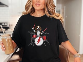 Beagle Rock Drummer doodle dog shirt - photo 5