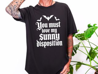 Sunny Disposition Gothic Bats funny shirt - photo 5