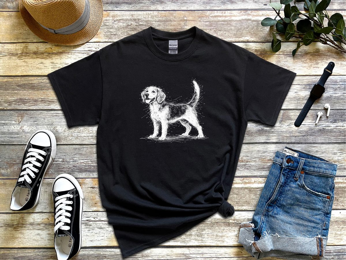 Beagle Sketch Art Shirt for Dog Lovers - Hound Dog Tee Gift
