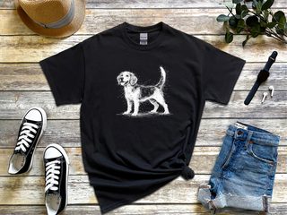 Beagle Sketch funny shirt - photo 2