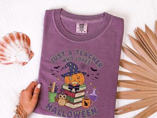 Just A Teacher Who Loves Halloween funny shirt - photo 3