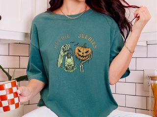 Zombie Lantern Pumpkin Heebie Jeebies funny shirt - photo 7