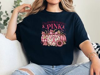 Pink Ribbon Autumn Pumpkins funny shirt - photo 5