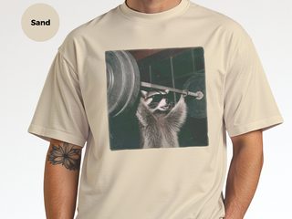 Raccoon Bodybuilding funny shirt - photo 7