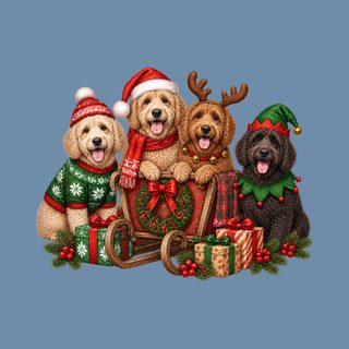 Goldendoodles Christmas Sleigh Group Goldendoodle Christmas Shirt