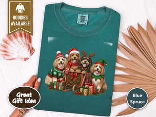 Christmas Cockapoo Holiday Sled doodle dog shirt - photo 7