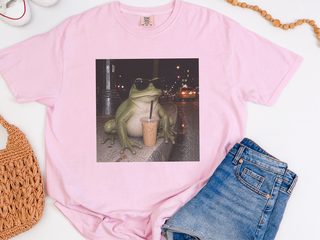 Sir Froggy Iced Coffee funny shirt - photo 4
