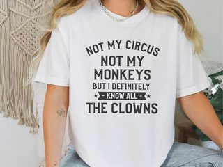 Not My Circus Not My Monkeys But I Definitely Know All The Clowns funny shirt - photo 2