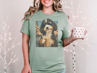 Bernedoodle Iced Coffee Cool Dog doodle dog shirt - photo 5