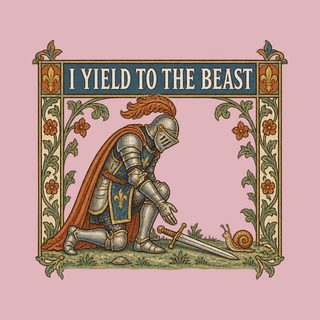 Medieval Knight Kneeling Before Snail Shirt History Teacher Tee